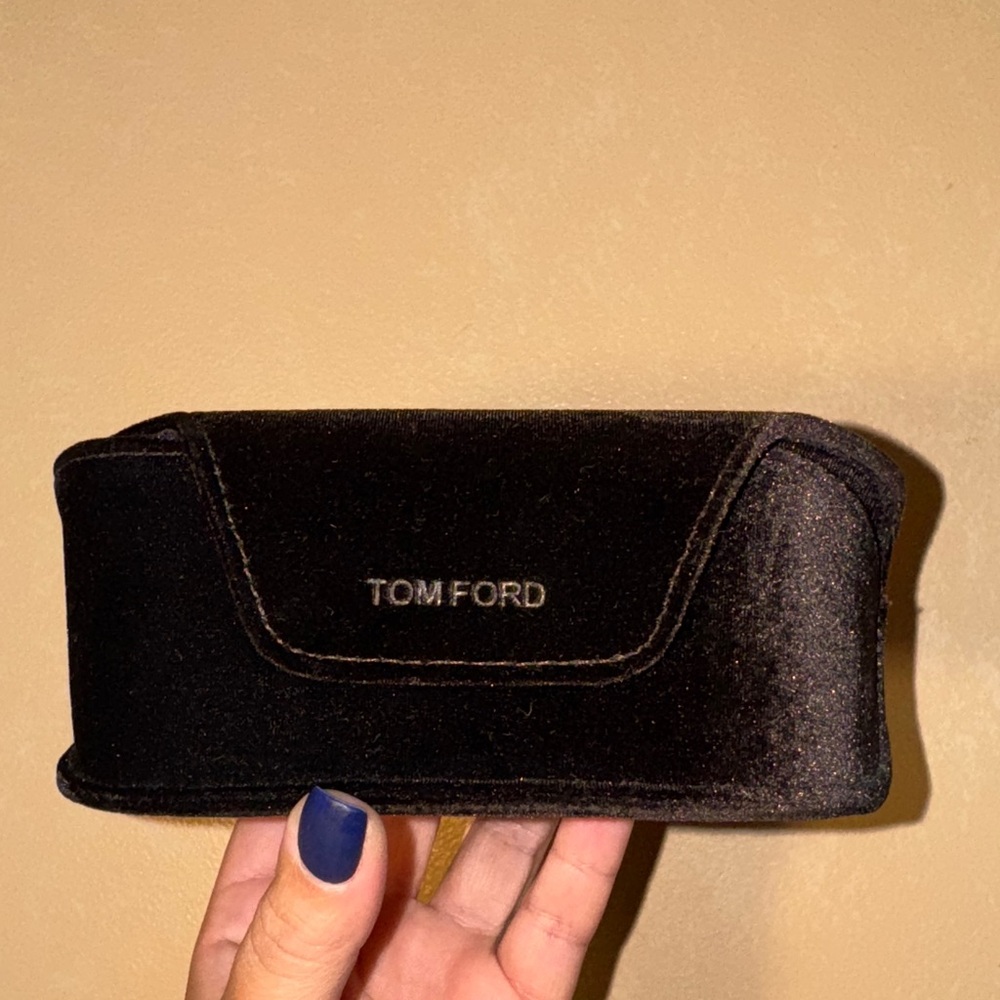 Tom Ford  Brown Pouch with Gold Logo